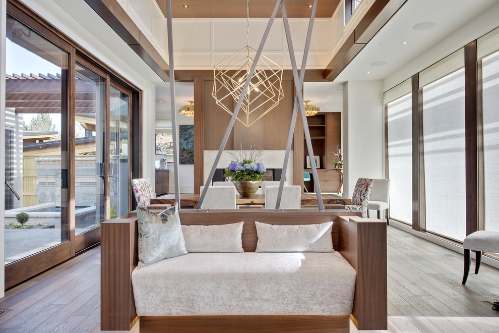 Contemporary dining room in Calgary.