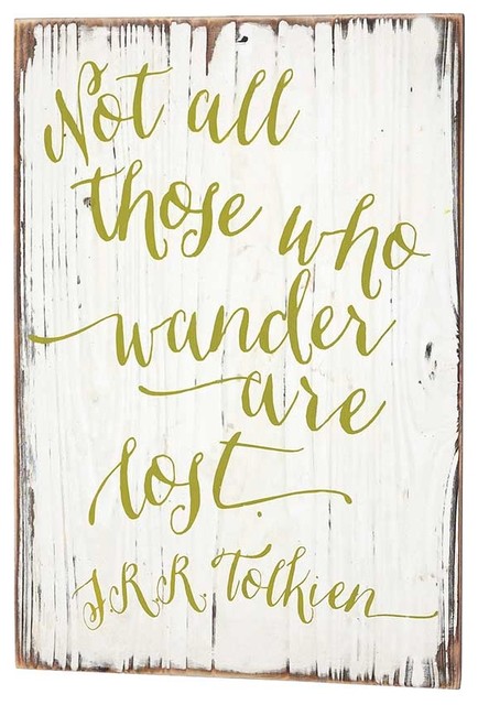 "Not All Those Who Wander Are Lost" Wall Plaque