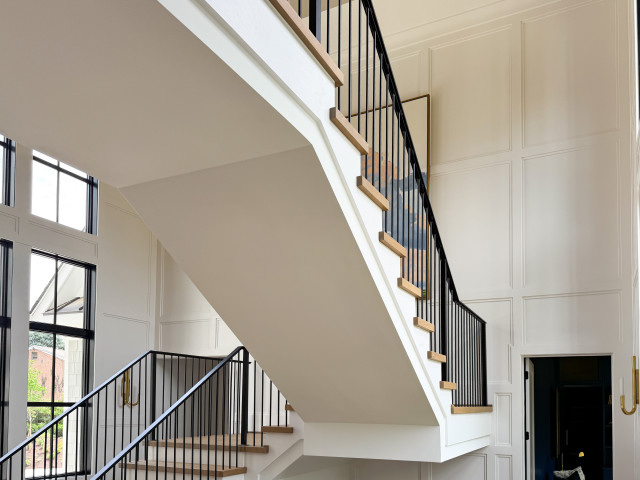 Project #155 | White Oak and Iron, Built in Place minimalistisch-treppen