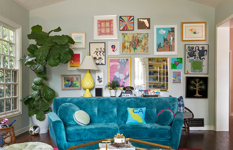 Design ideas for an eclectic living room in Los Angeles.