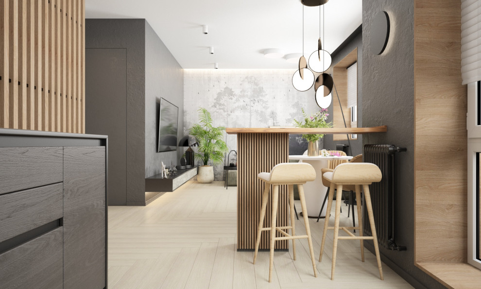 Дизайн интерьера однокомнатной квартиры ЖК Онега