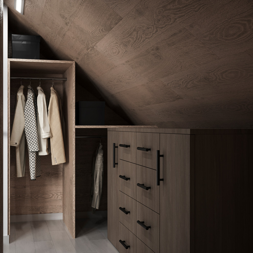 Дизайн интерьера мансардного этажа в частном доме.