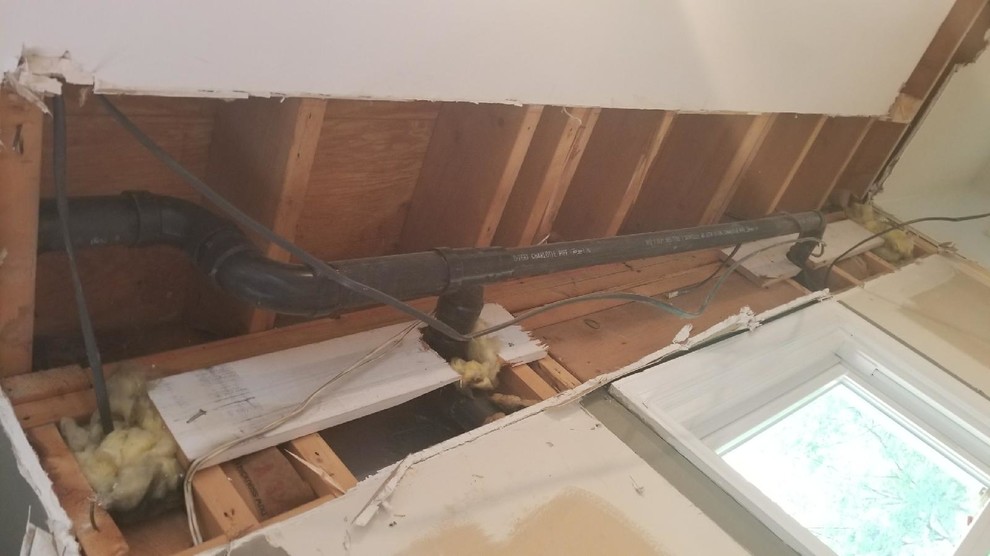 Vent pipes found in soffit