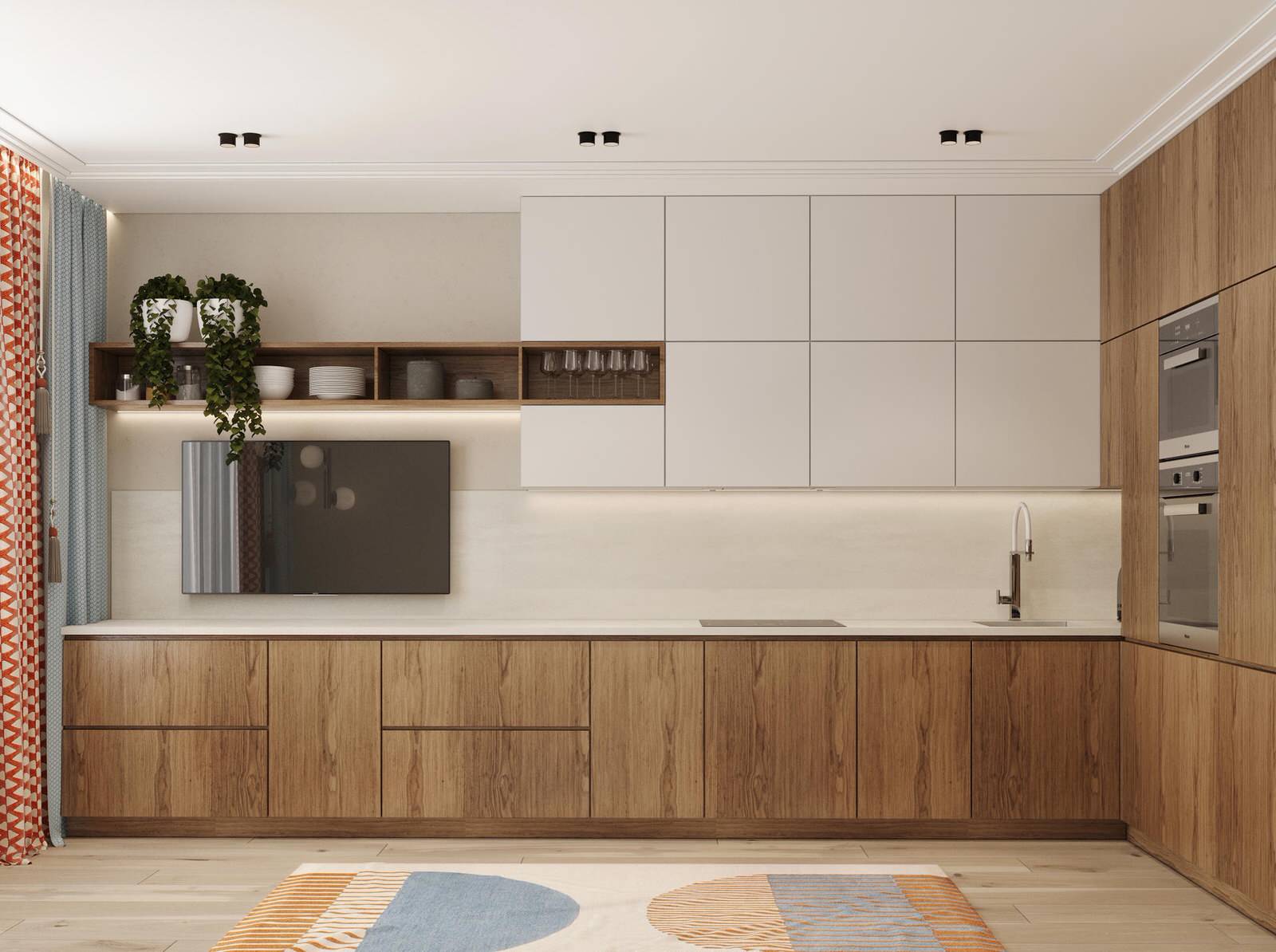 Дизайн интерьера квартиры в скандинавском стиле в ЖК "Московские ворота II"