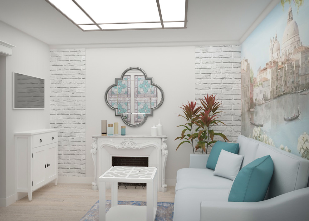 Гостиная-спальня в средиземноморском стиле