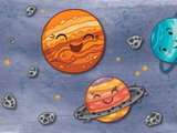 GB90280g8 Solar System Peel and Stick Wallpaper Border 8in Height x 15ft  Long - Contemporary - Kids Wall Decor - by The Savvy Decorator LLC