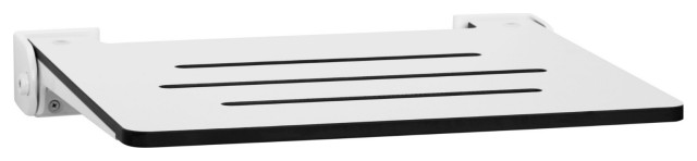 Seachrome SlimLine Folding Wall Mount Shower Seat, White Seat With White Frame