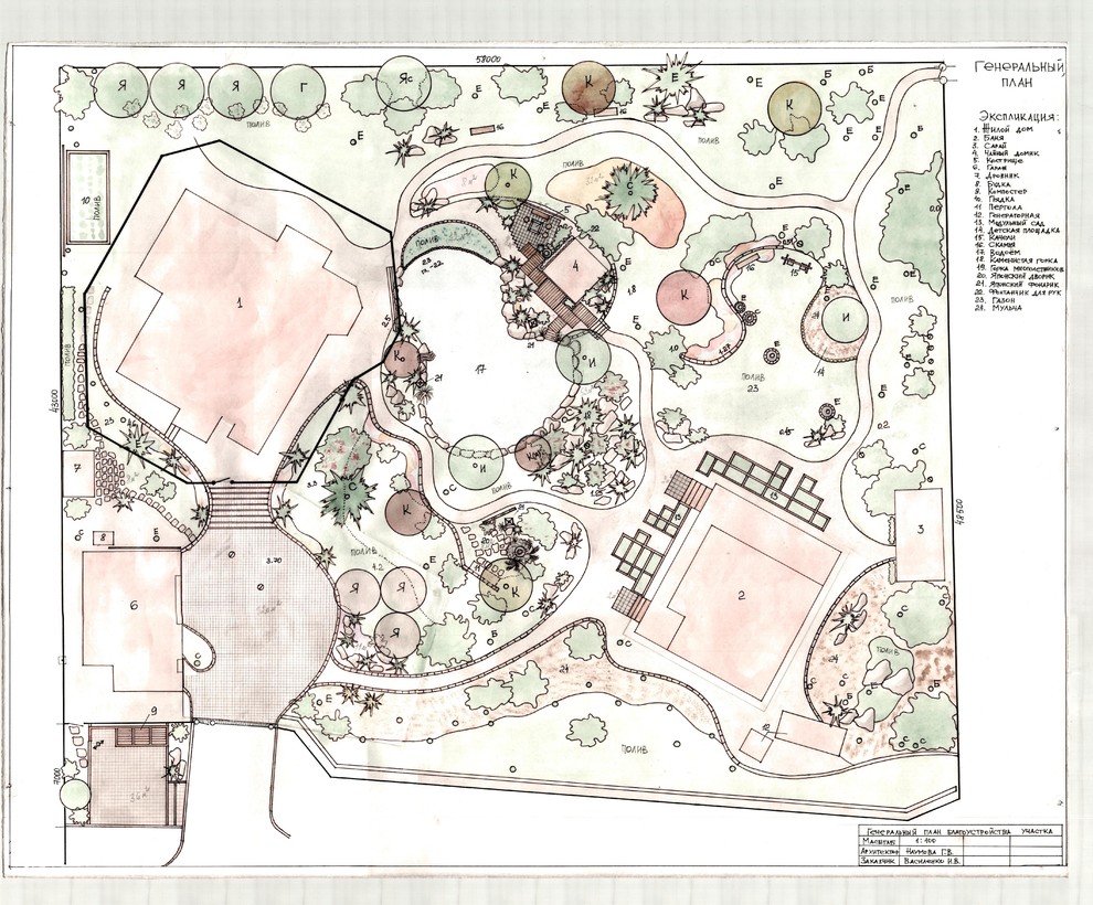 Сад с японским влиянием