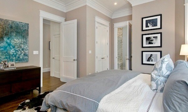 Transitional bedroom photo in Chicago