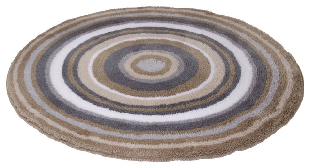 Taupe Round Non Slip Washable Bathroom Rug Mandala Contemporary Taupe Round Non Slip Washable Bathroom Rug Mandala Medium