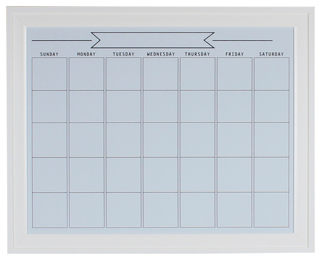 Bosc Framed Magnetic Dry Erase Calendar Wall Organization Board 
