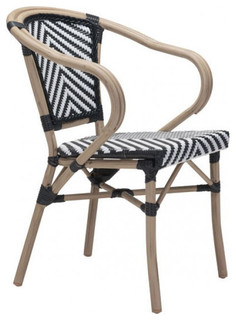 Zuo Modern Outdoor Furniture Houzz Zuo Modern Contemporary Black White Paris 703802 Dining Arm Chair Outdoor