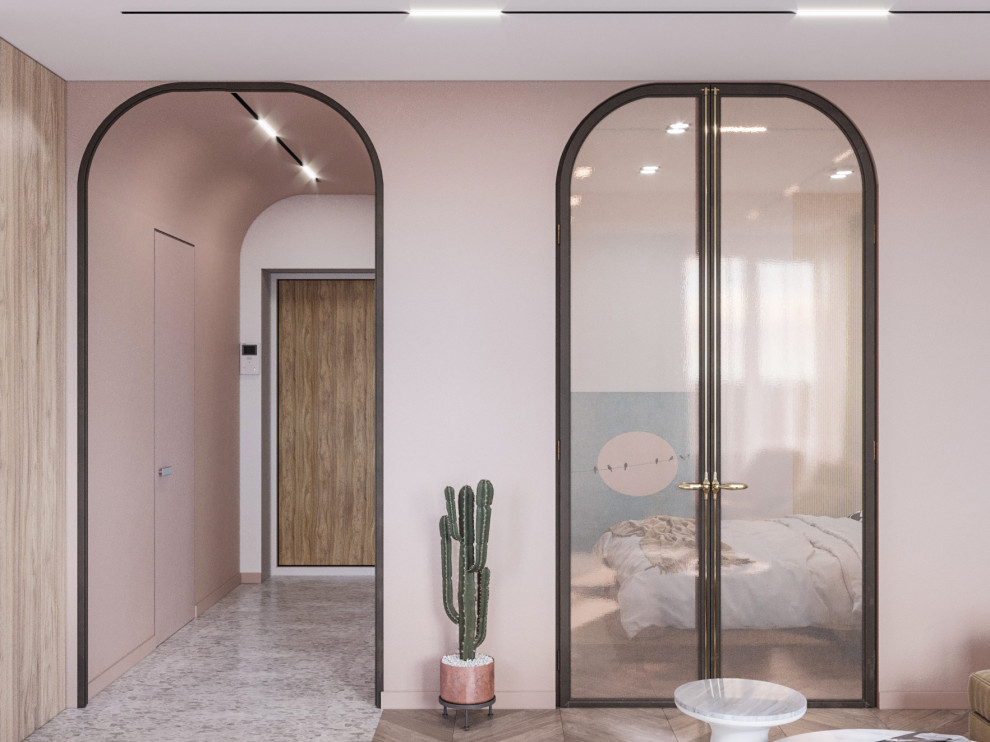 Квартира в нежных тонах для девушки студентки