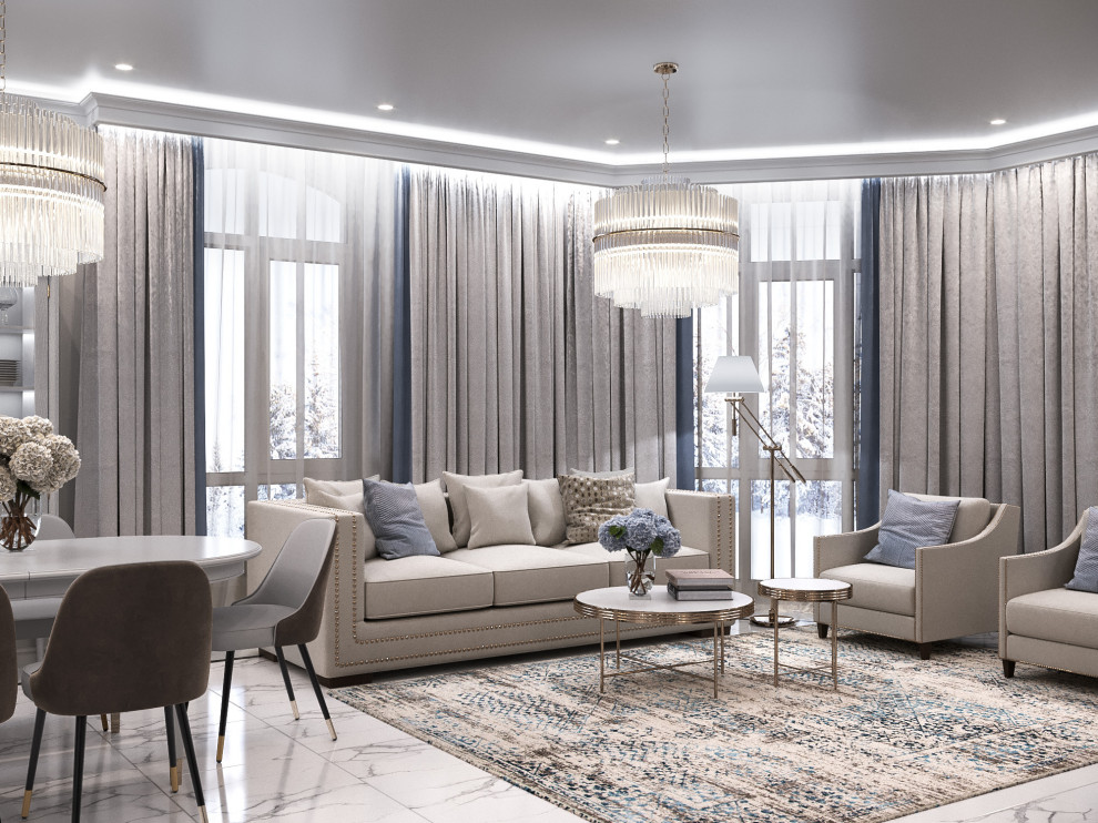 Дизайн интерьера трёхкомнатной квартиры, г. Рыбинск