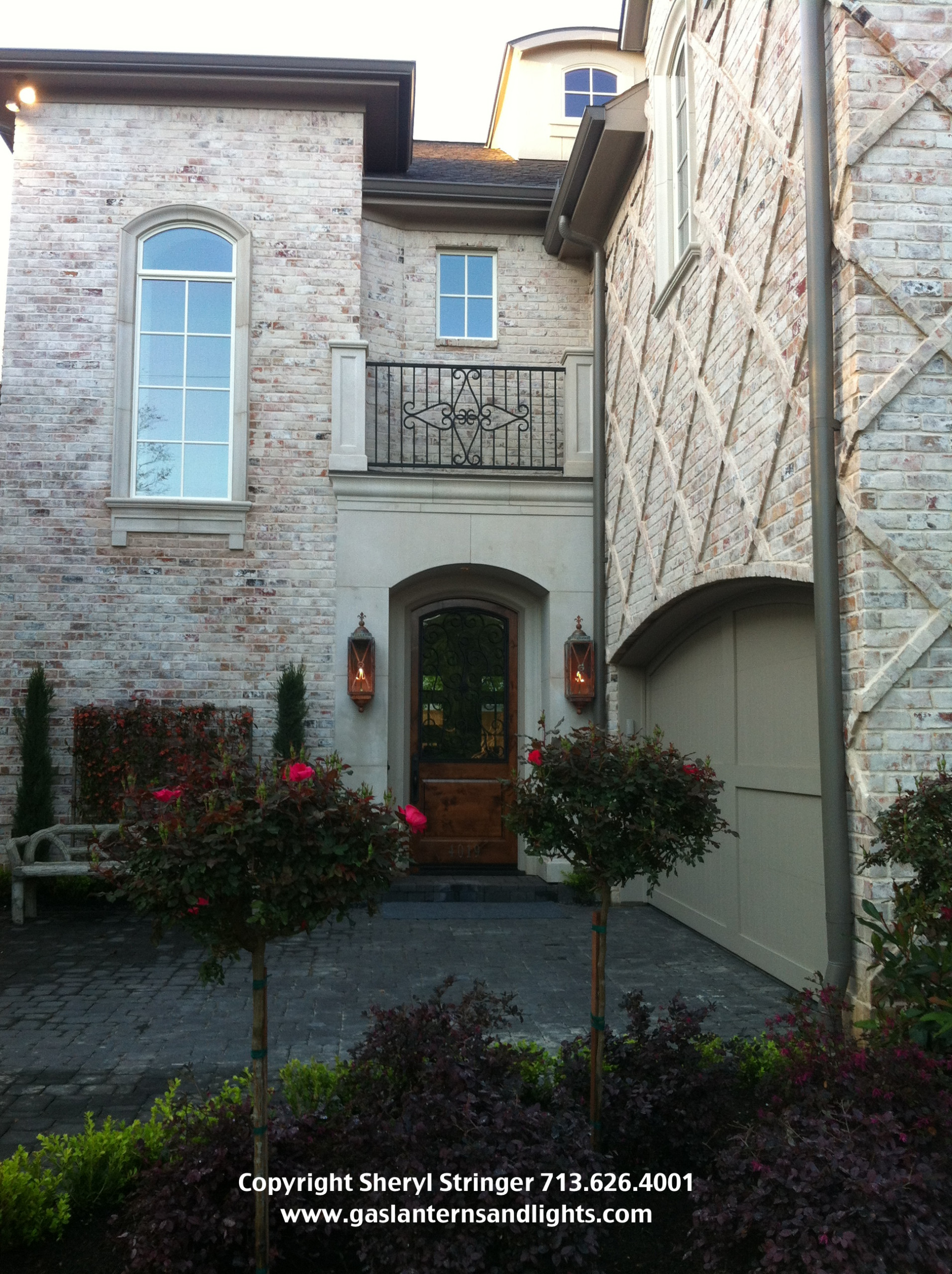 Front Door Gas Lanterns by Sheryl Stringer