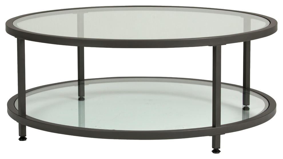 Camber Round Coffee Table Pewter And Clear Glass Transitional Tables By Studio Designs - Metal Frame Round Cage Slate Accent Coffee Table Camber Round Coffee Table Pewter And Clear Glass Transitional Tables By Studio Designs - Metal Frame Round Cage Slate Accent Coffee Table