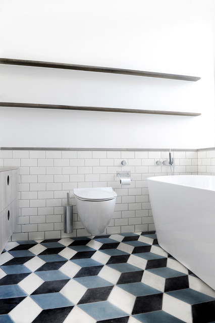 Handmade tiles modern-badezimmer