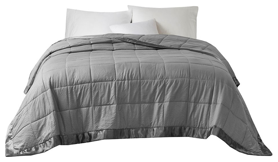 Madison Park Polyester Down Alternative King Blanket In Charcoal MP51