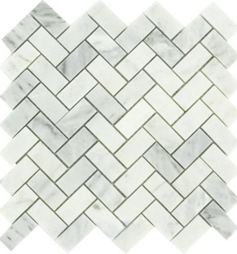 Honed Arabeo Carrara Herringbone Pattern Marble Tile Honed Arabeo Carrara Herringbone Pattern Marble Tile Traditional Wall And Floor By Tiay