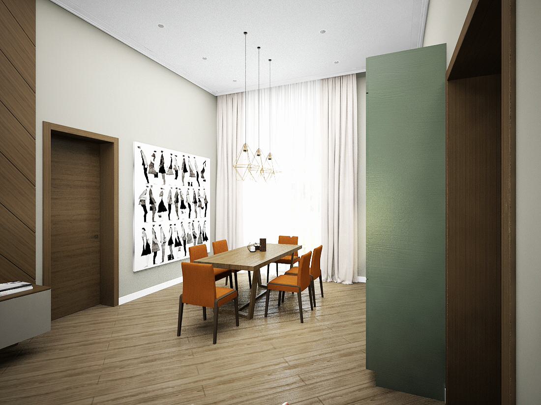 Проект гостиной в коттеджном посёлке "Найди" в Игермане