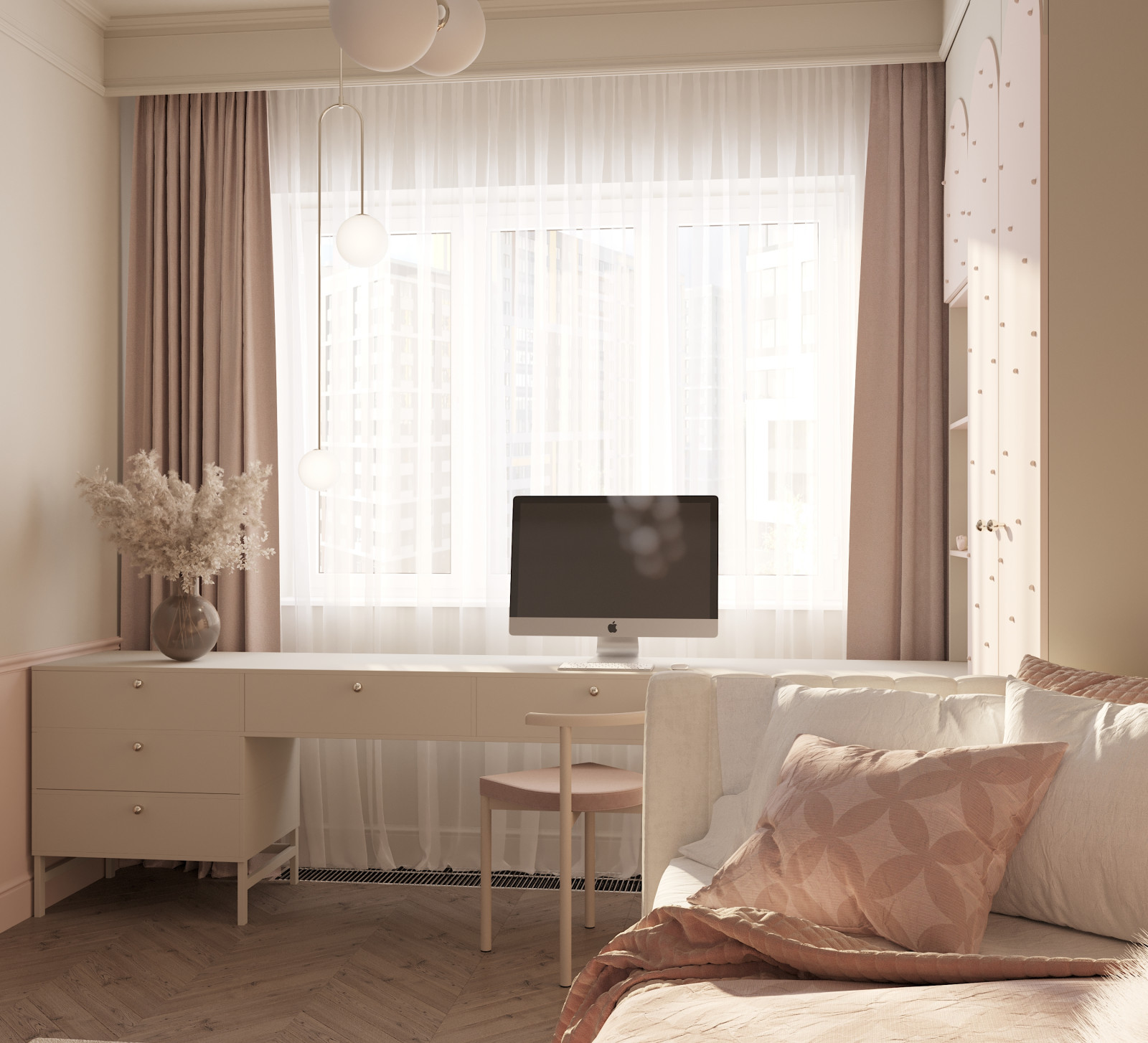 Комната для девочки-подростка, ЖК Микрогород "В лесу"