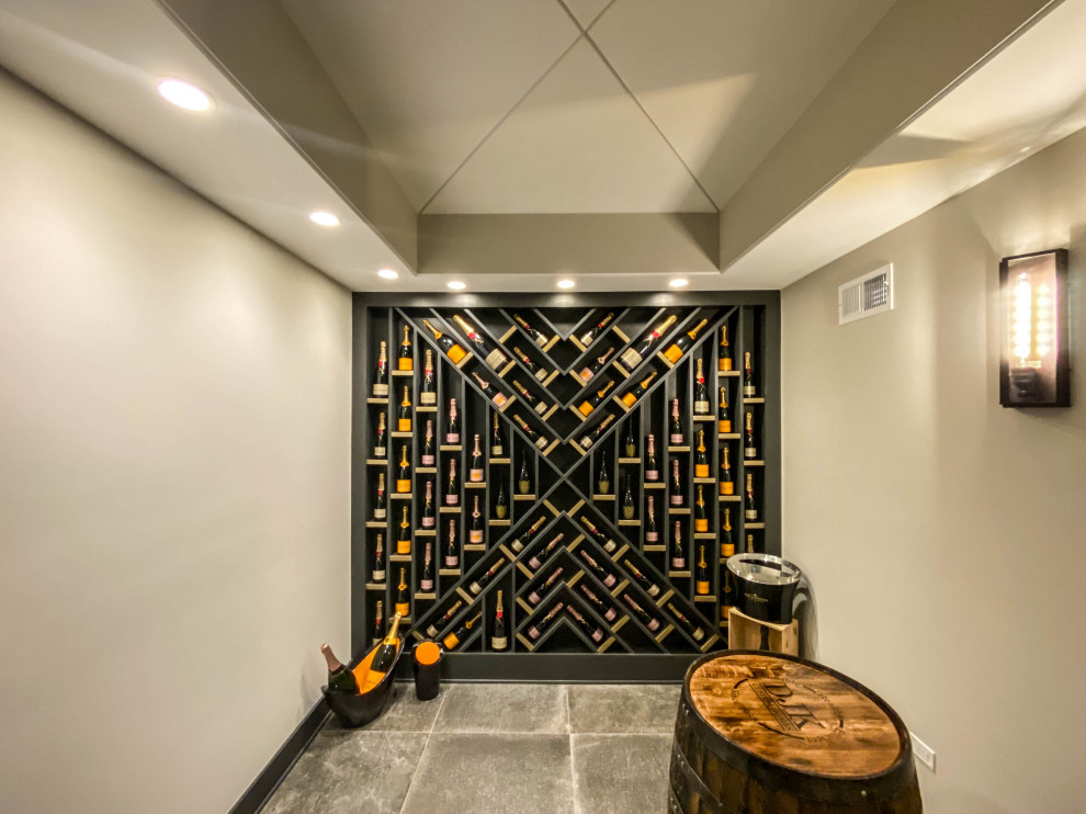 Design ideas for an industrial wine cellar in Chicago.