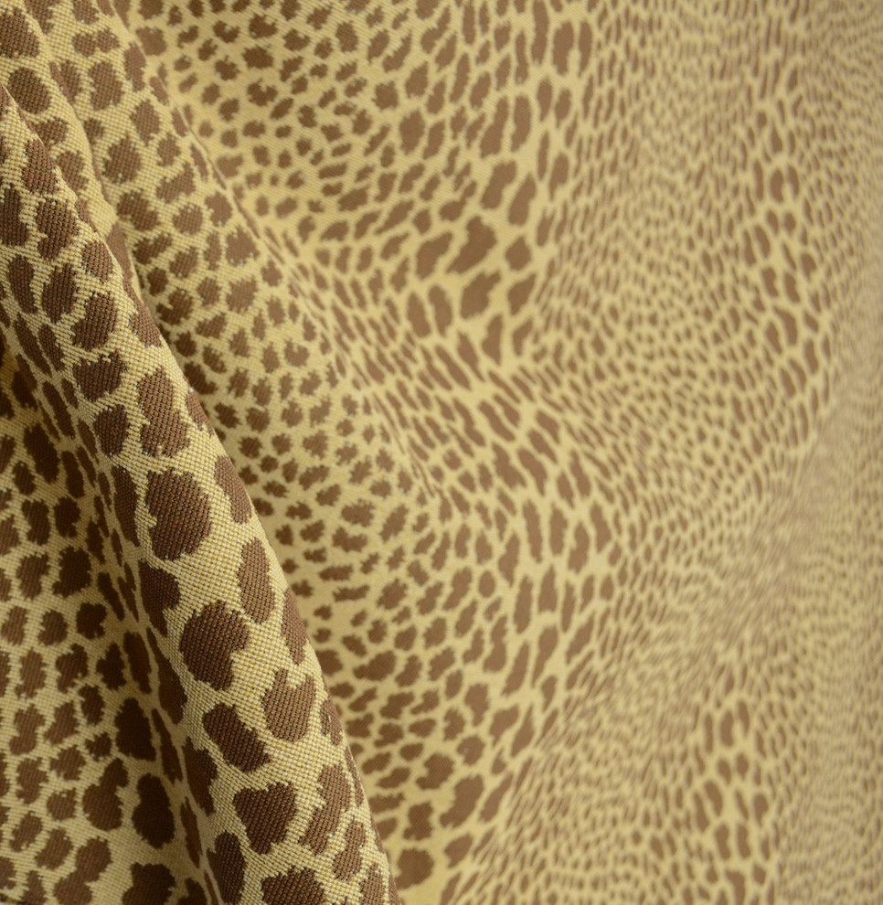 Sheenah Espresso Leopard Skin Animal Upholstery Fabric By The Yard