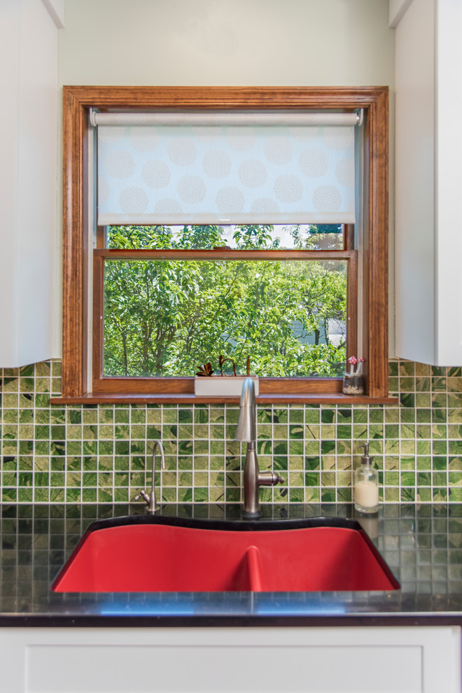 Example of a transitional kitchen design in Philadelphia