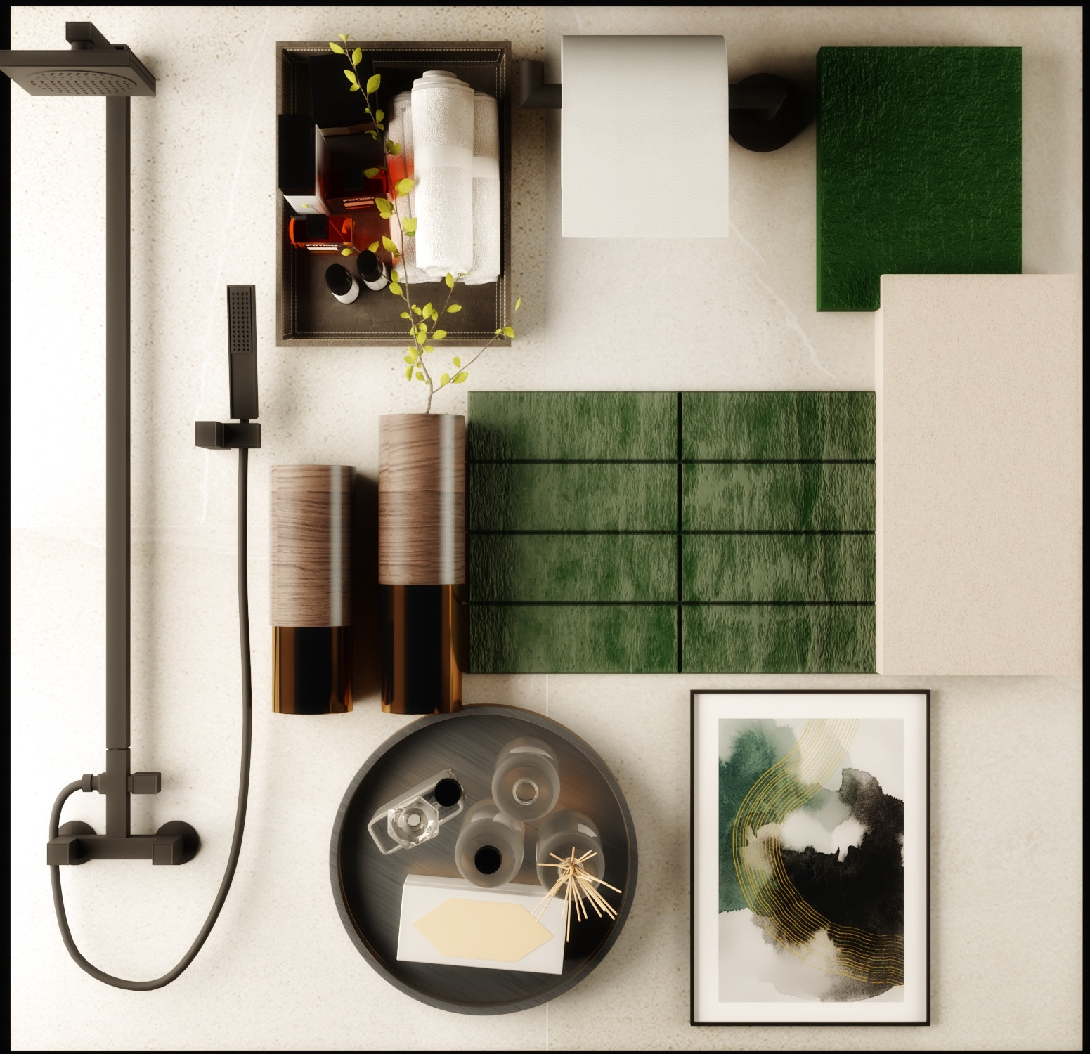 Green Brown Moodboard