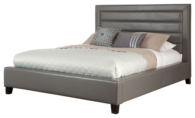 Standard Furniture Reaction Upholstered Platform Bed in Grey Queen