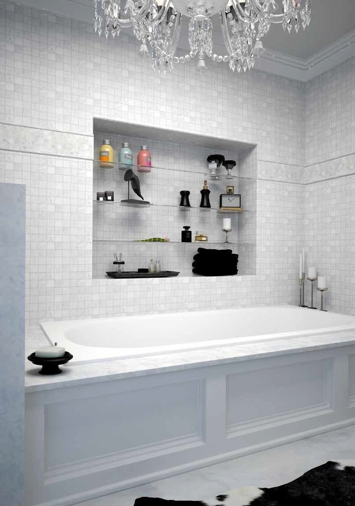 Мозаика из натурального камня в интерьере