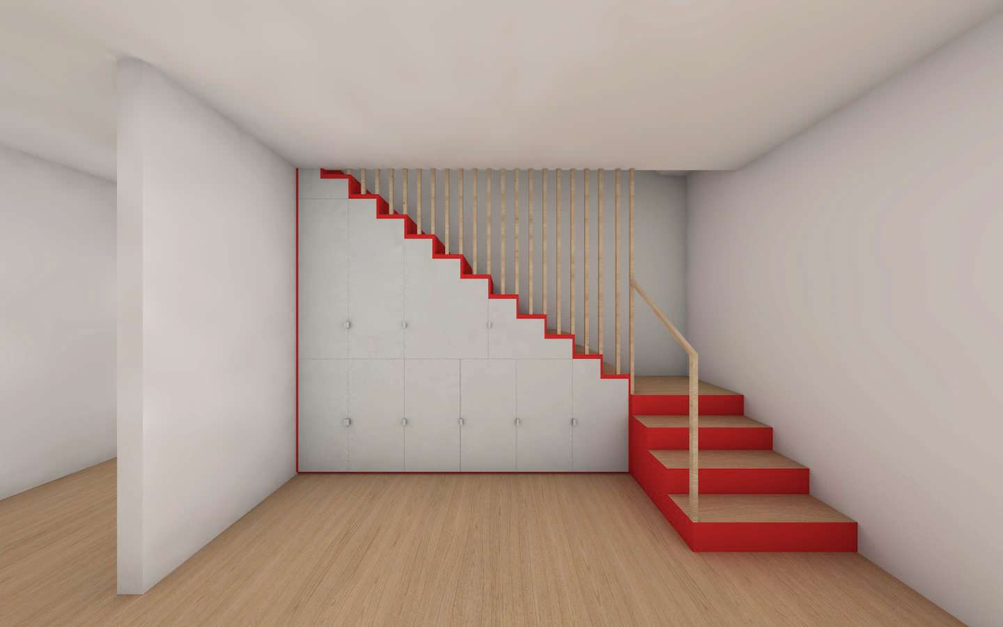Aménagement des combles d'une maison de plein pied, option 1 l'escalier