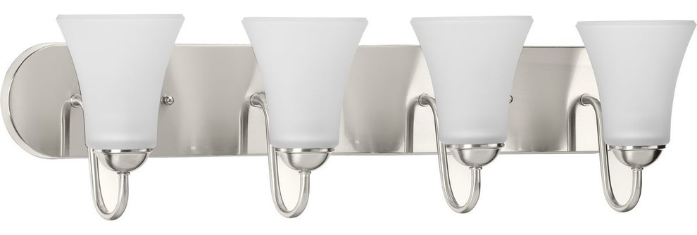 Classic Collection 4-Light Bath and Vanity, Brushed Nickel