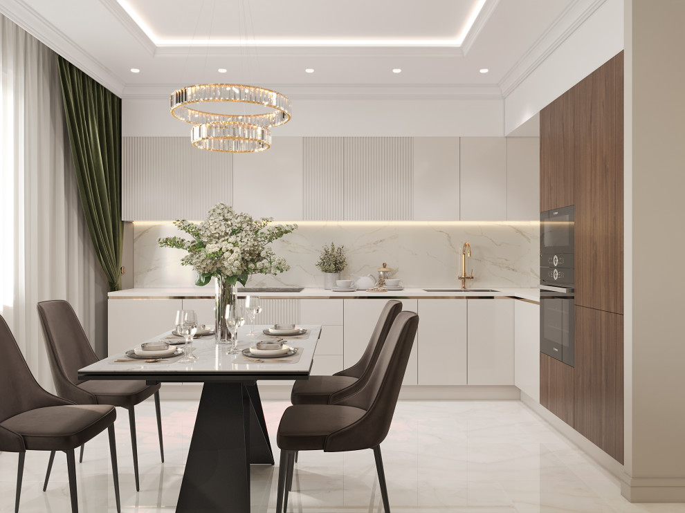 Светлая квартира в стиле неоклассика