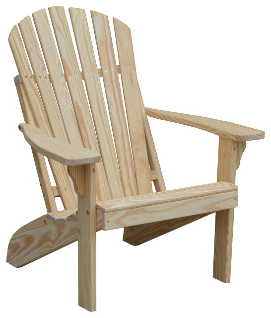 Pressure Treated Pine Fanback Adirondack Chair Transitional