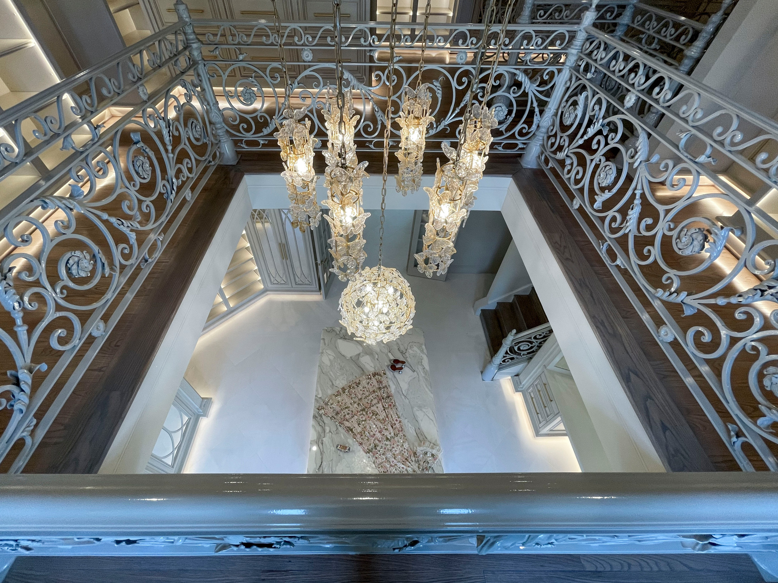 104_Curved Staircases in 18th Century French Inspired Mansion, Mclean VA 22101