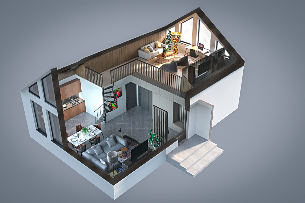 Разработка визуальной концепции шоурума (123 м2) для застройщика в г. Уфа