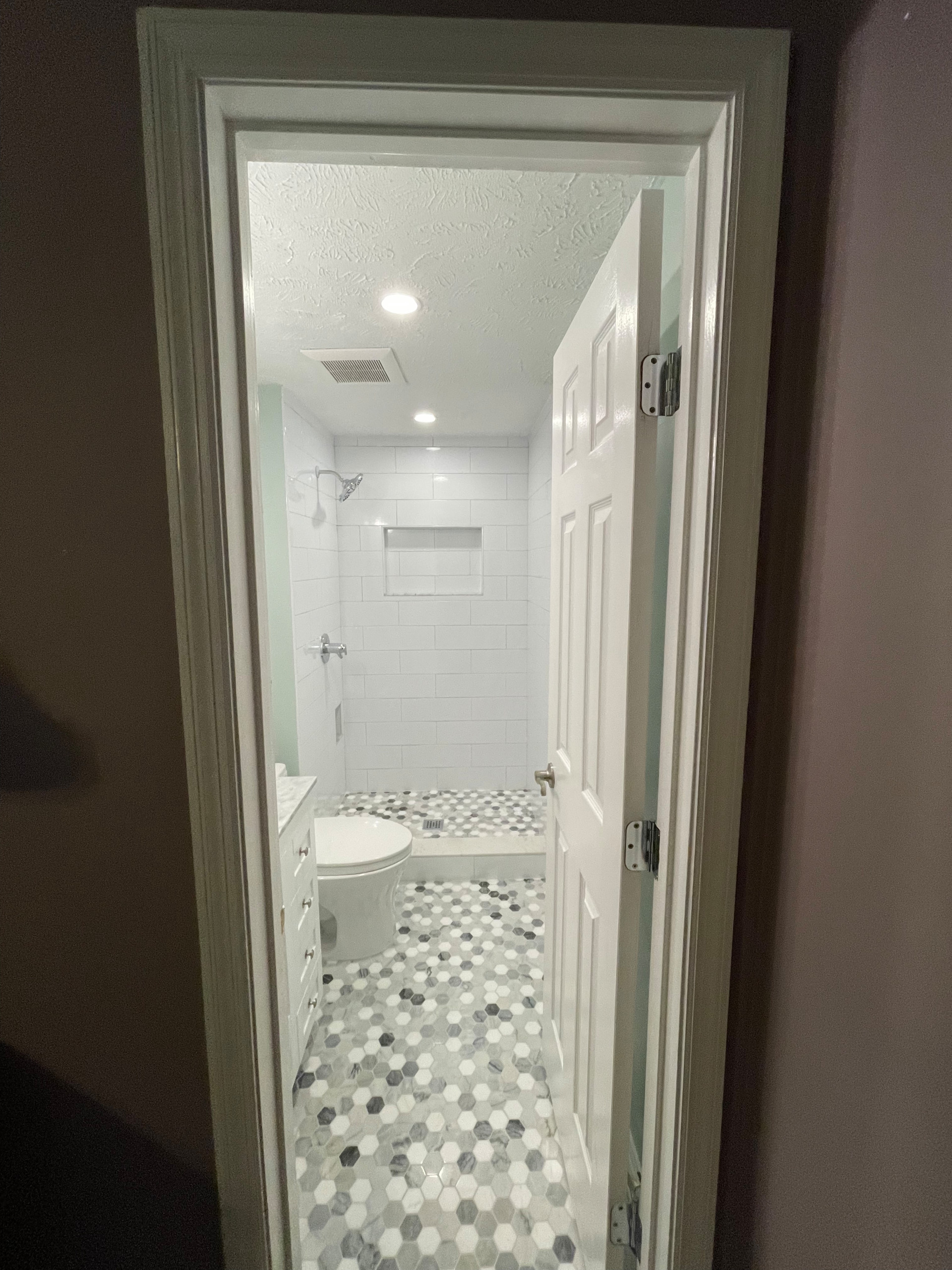 Townhouse master bathroom