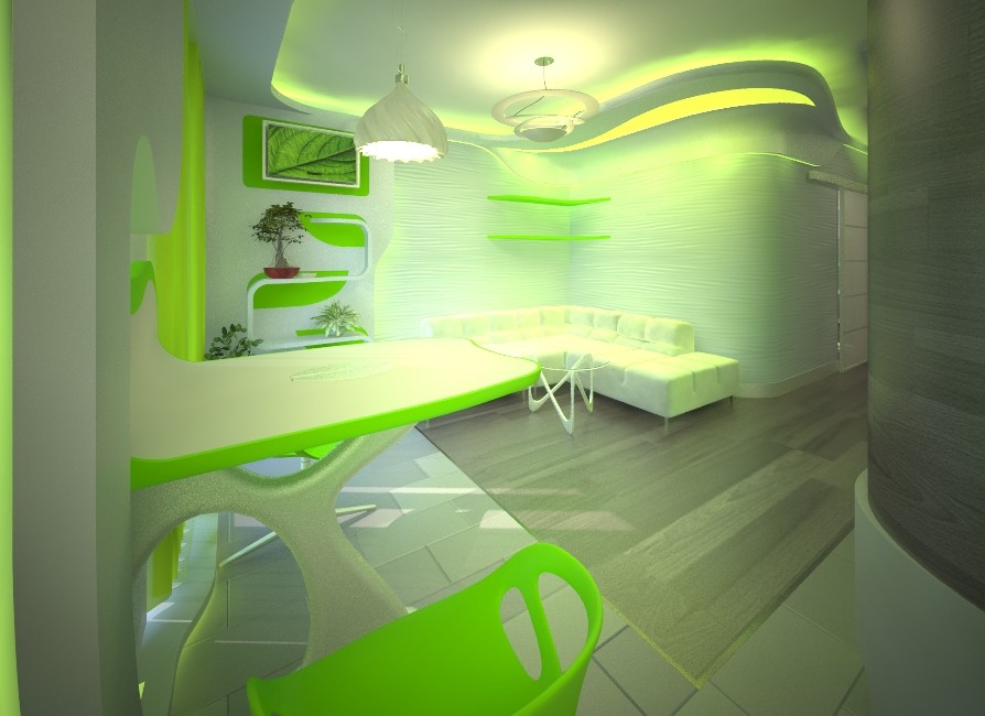 Проект эко интерьера в бионическом стиле