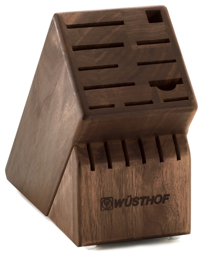 Wusthof Walnut 17 Slot Knife Block Transitional Knife Storage by