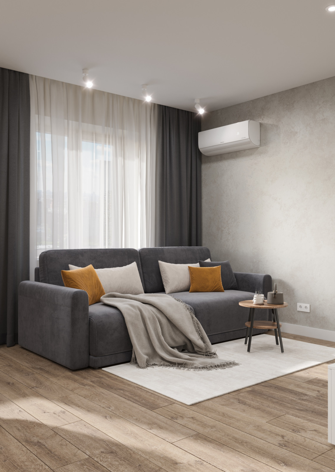 Design project of a one bedroom apartment