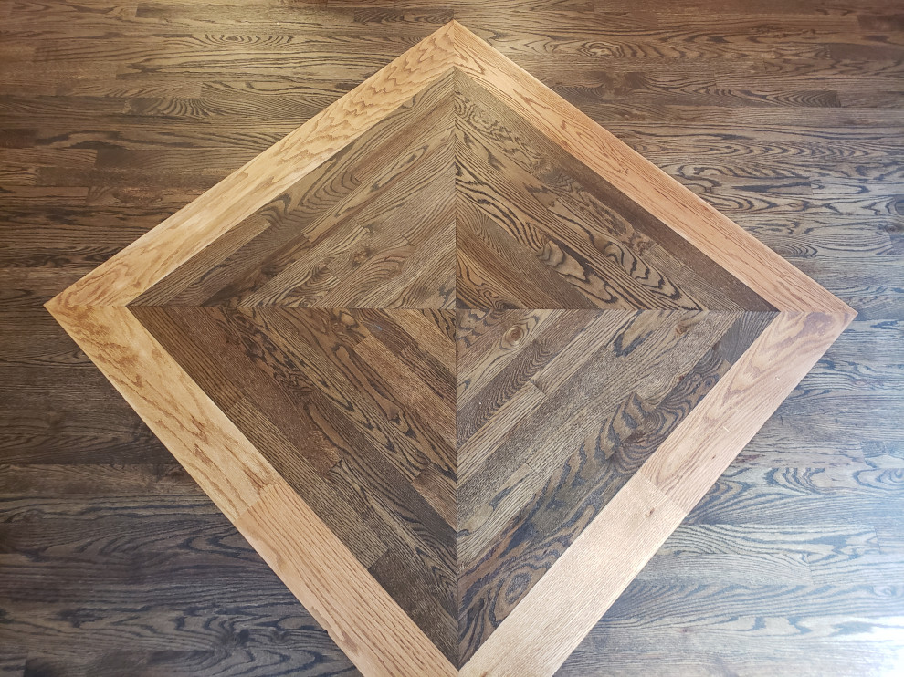 Hardwood Elegance with Custom Inlays & Entry Border