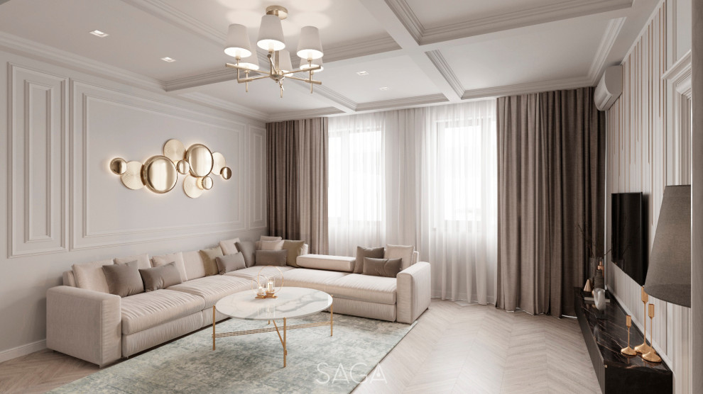 Дизайн интерьера гостиной в частном жилом доме