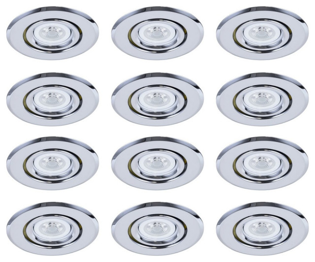 Chrome For Par20 Bulbs Recessed Lighting Trim Elitco 4" Gimbal 