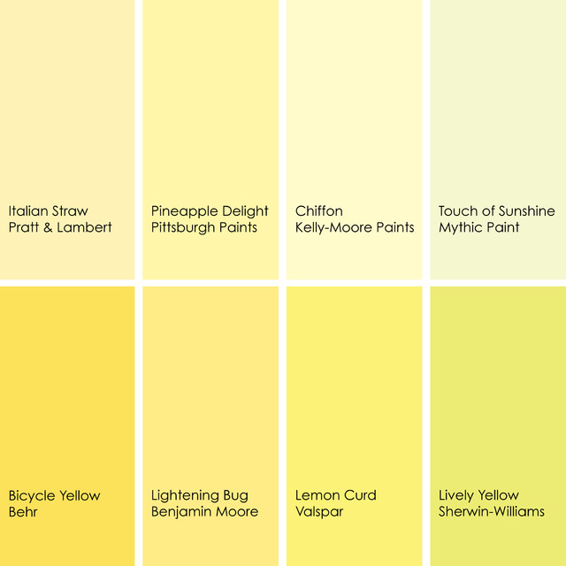 yellow paint samples