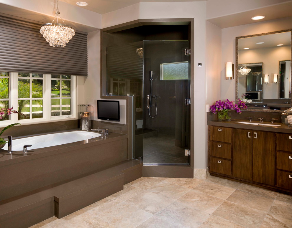 Inspiration for a transitional bathroom in San Diego.