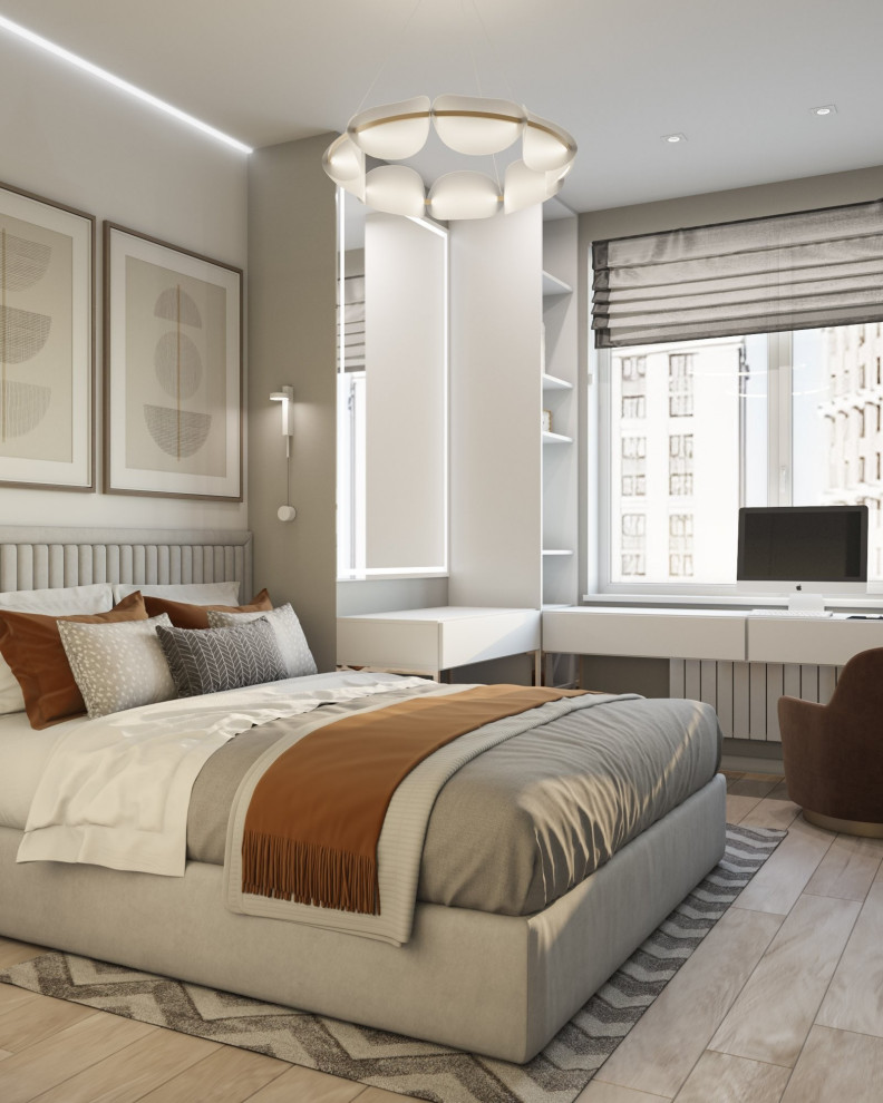 современная двушка в светлых тонах