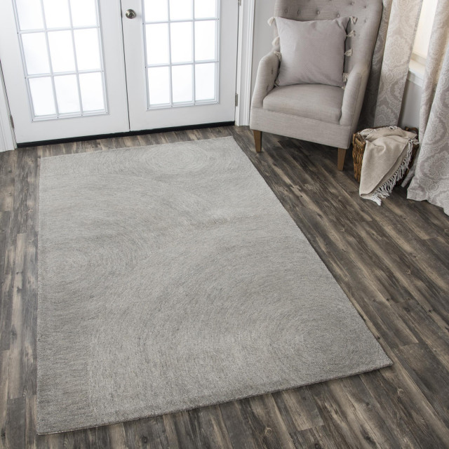 Rizzy Home Brindleton BR800A Gray Solid Area Rug, 5' x 8 ...