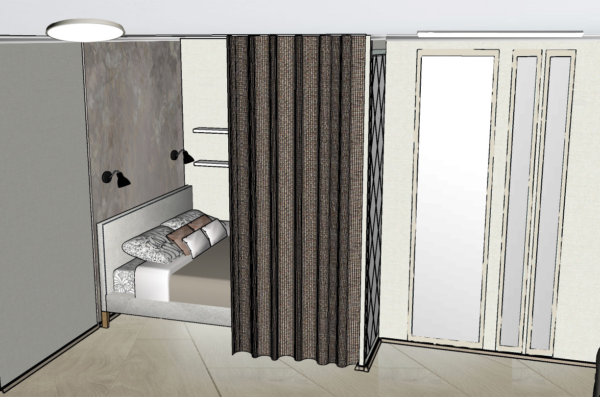 Однокомнатная квартира с оригинальной планировкой для молодой девушки