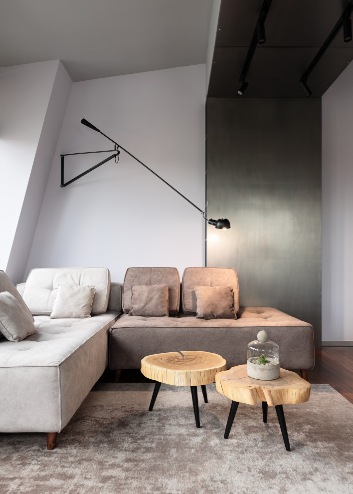 Модная квартира с балками на потолке